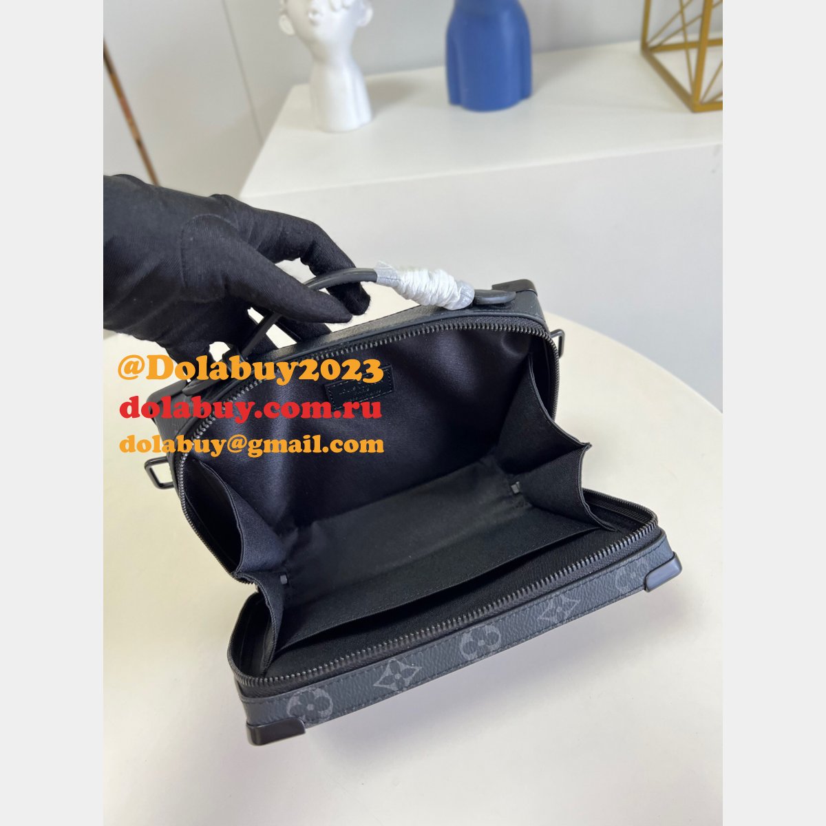 Perfect Louis Vuitton AAA M45935 Handle Soft Trunk Monogram Macassar Canvas