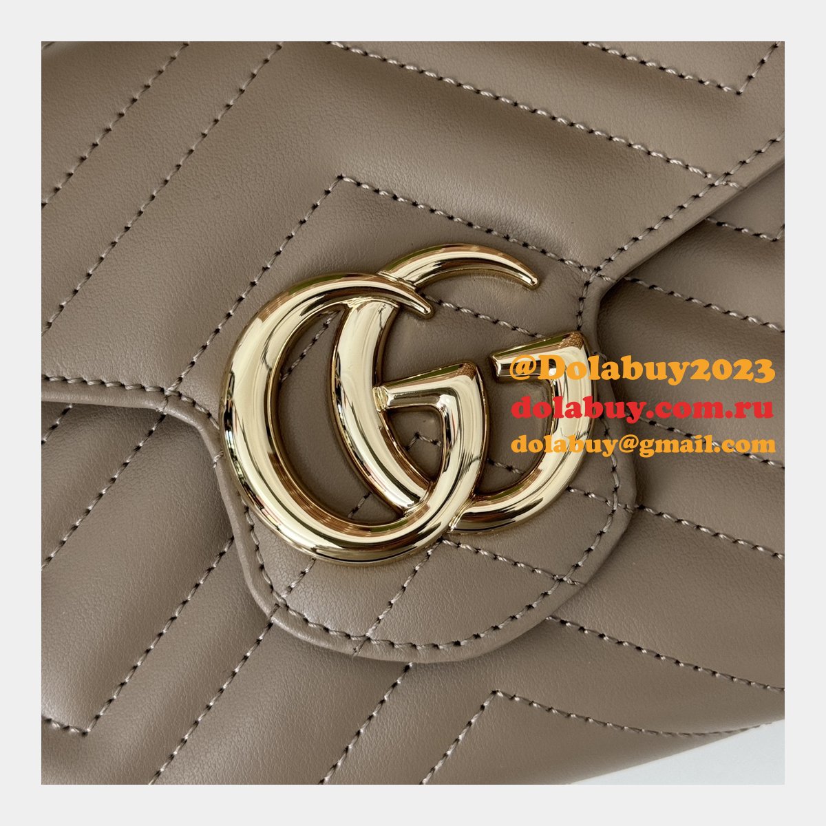 Perfect Gucci Replicas 474575 GG Marmont Super Chain Wallets High Bag
