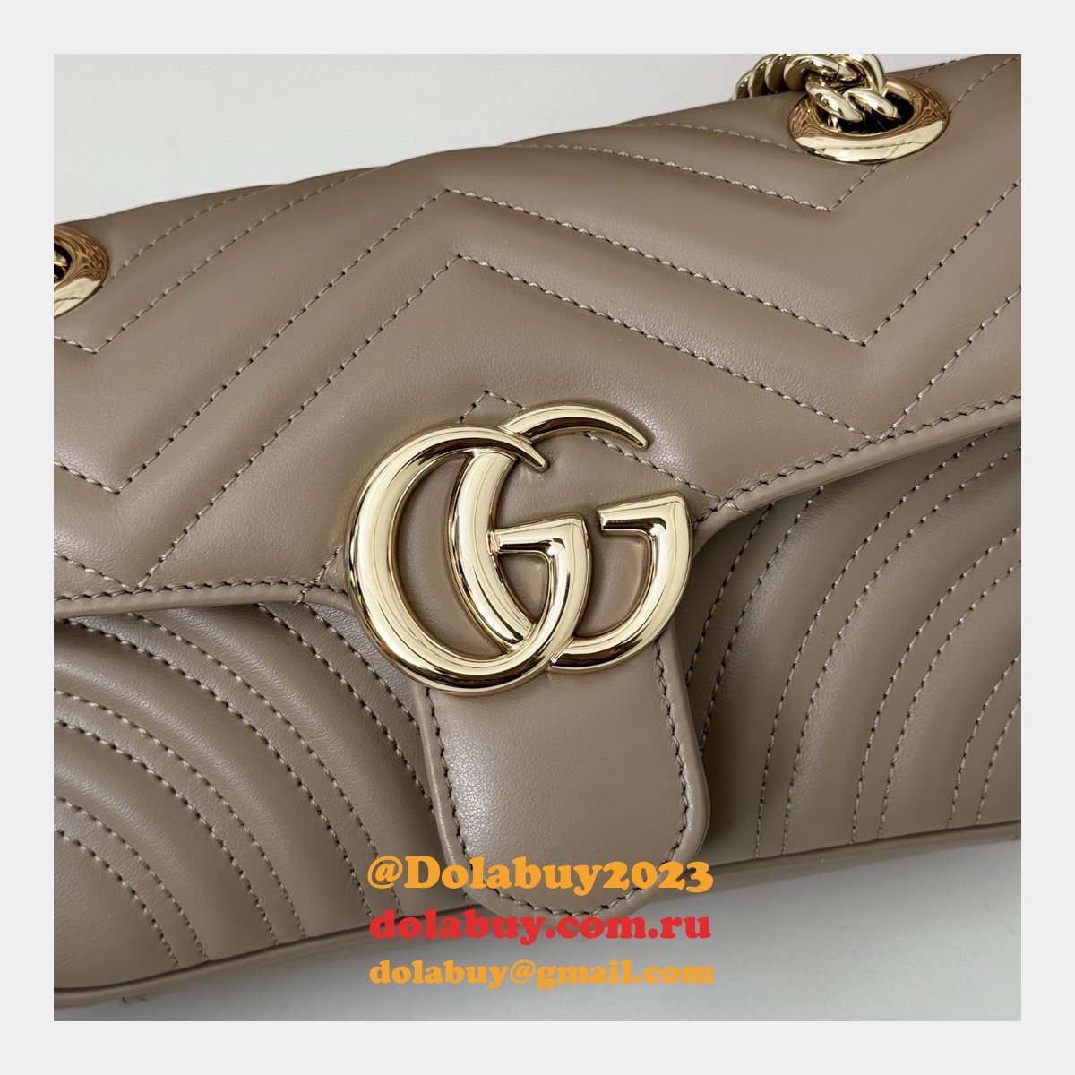 Crossbody GG Marmont Gucci 446744 Copy Matelassé Bag