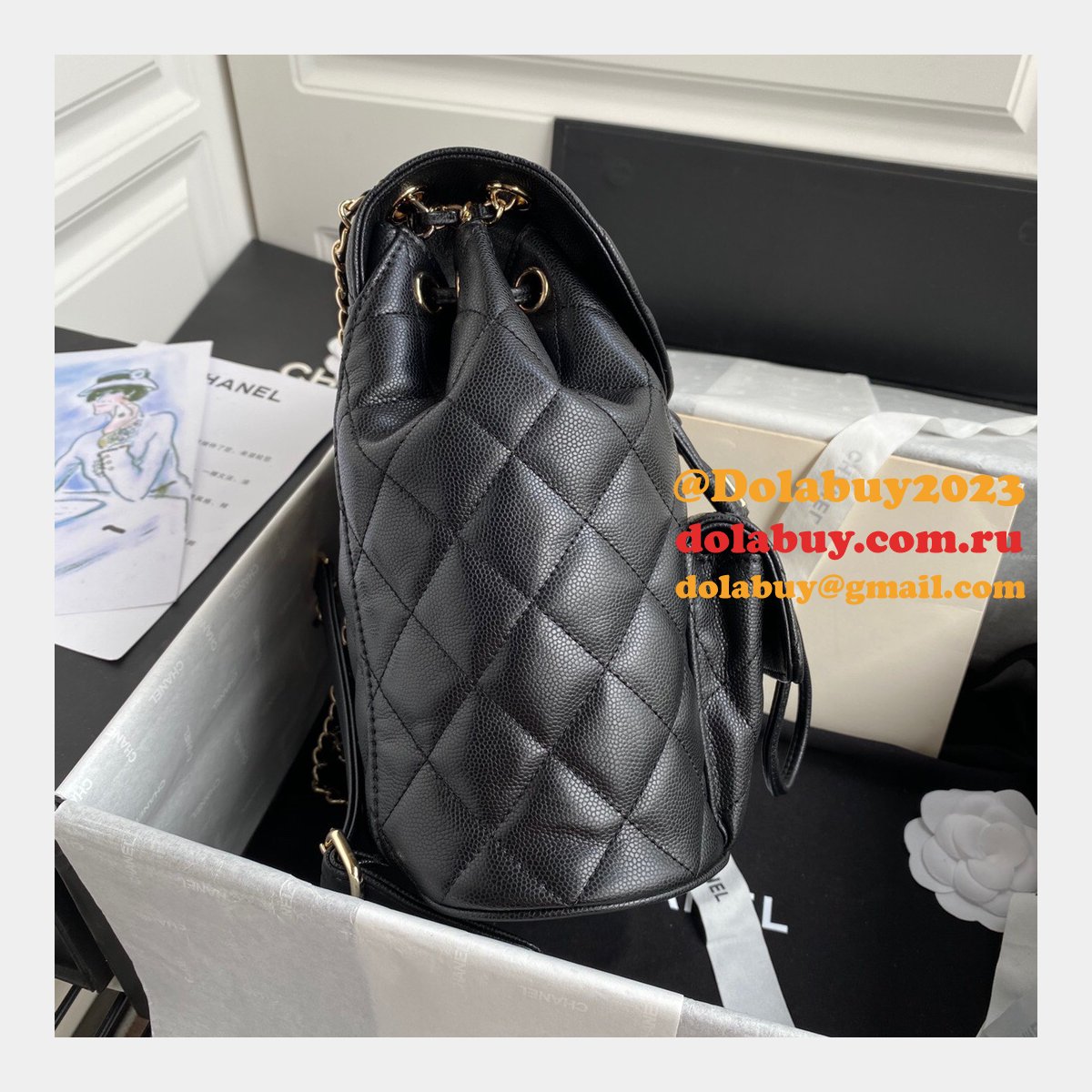 Best AS1371 White/Black High Quality Backpack Bag 21.5