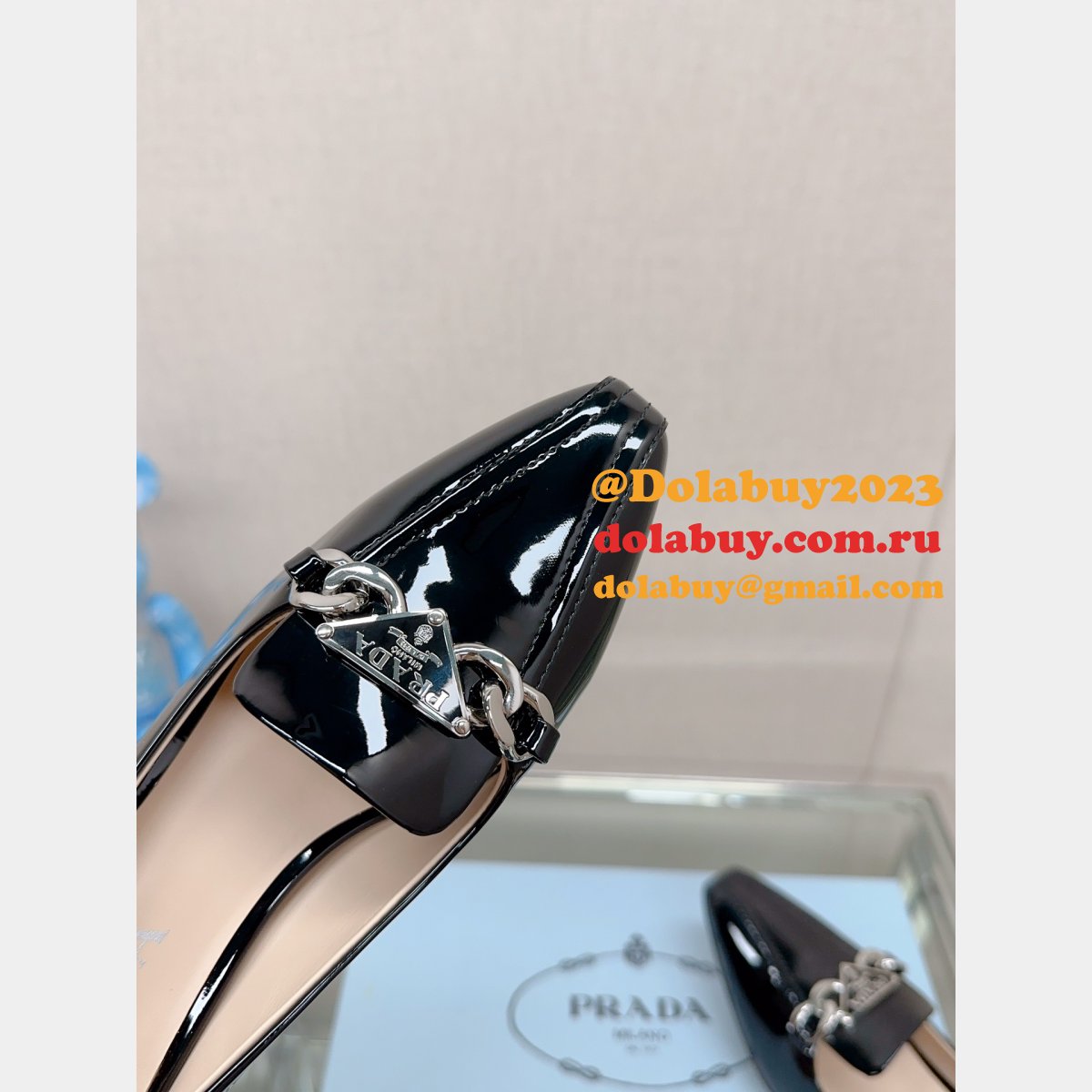 Wholesale Prada CHEAP SALES ONLINE square toe shoes