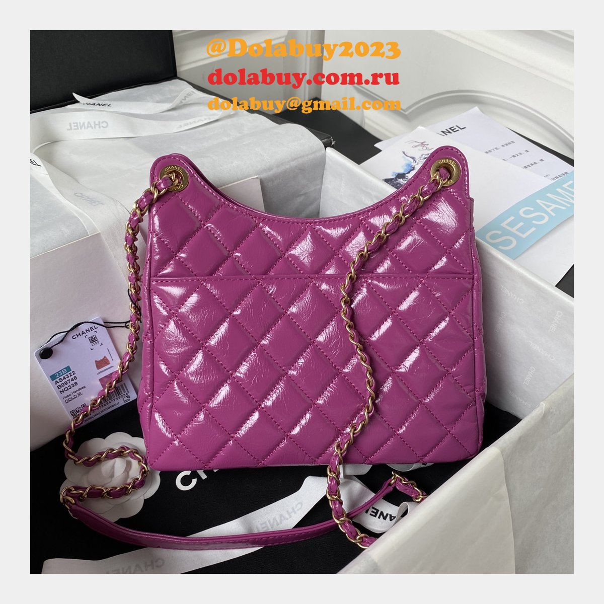 The Best High Quality AS4322 Hobo Shiny Replica Handbag