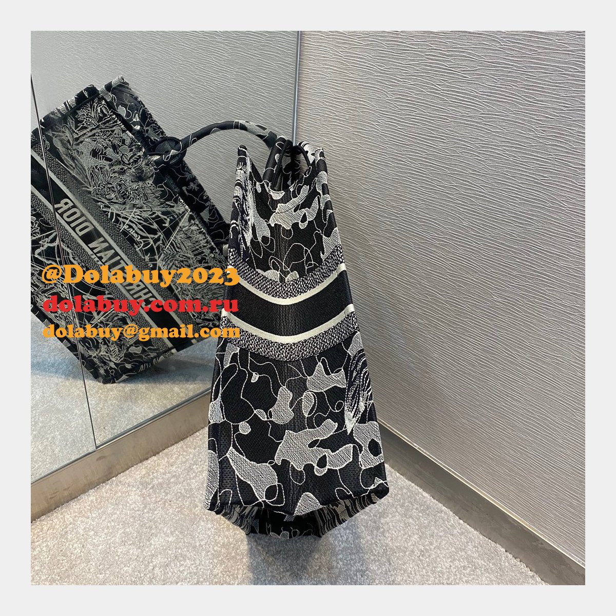 Fake Dior CD Book Tote 41.5CM Bag