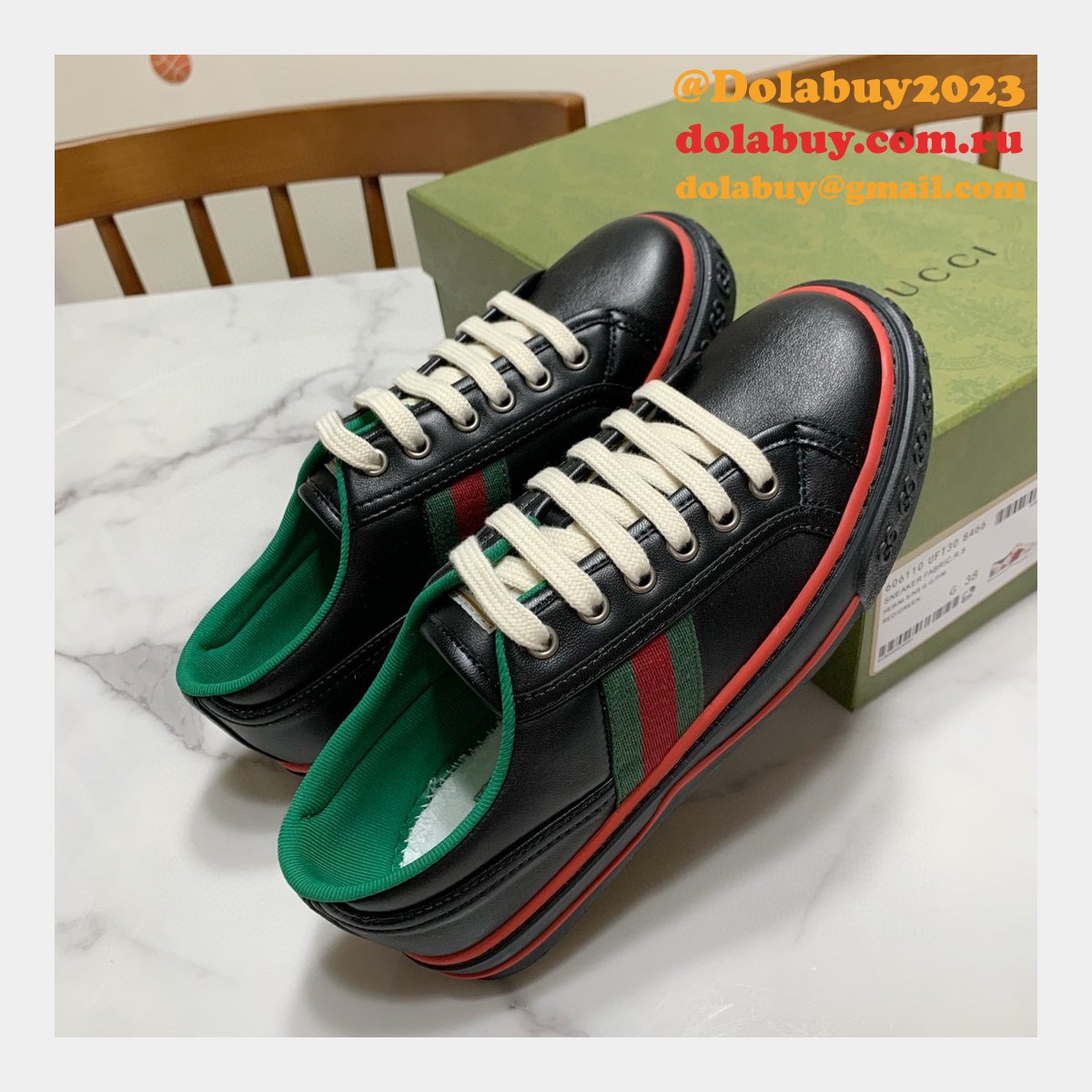 G*u*i high quality replica gu7 1977 canvas perfect shoes