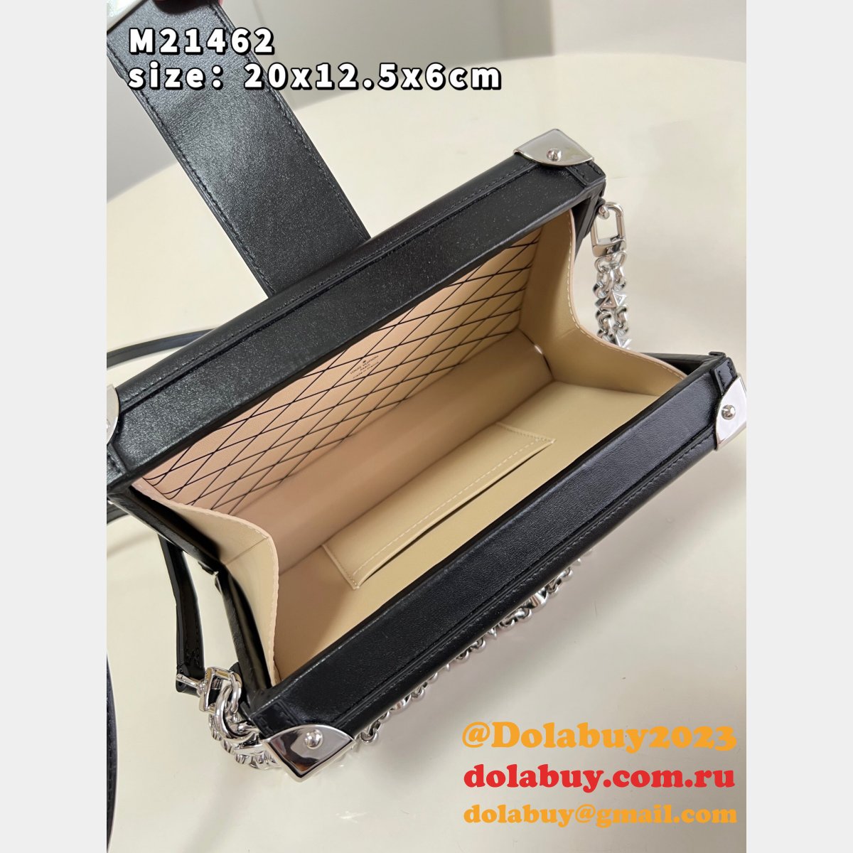 Replica Louis Vuitton M21462 Petite Malle Autres Toiles Monogram Bag