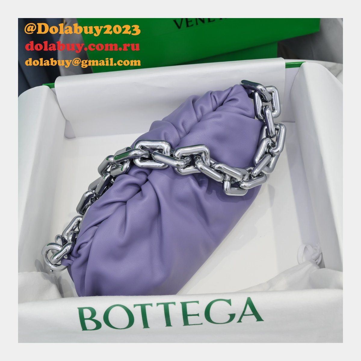 Top Best Quality Bottega Veneta Replica 30CM Chain pouch Bag