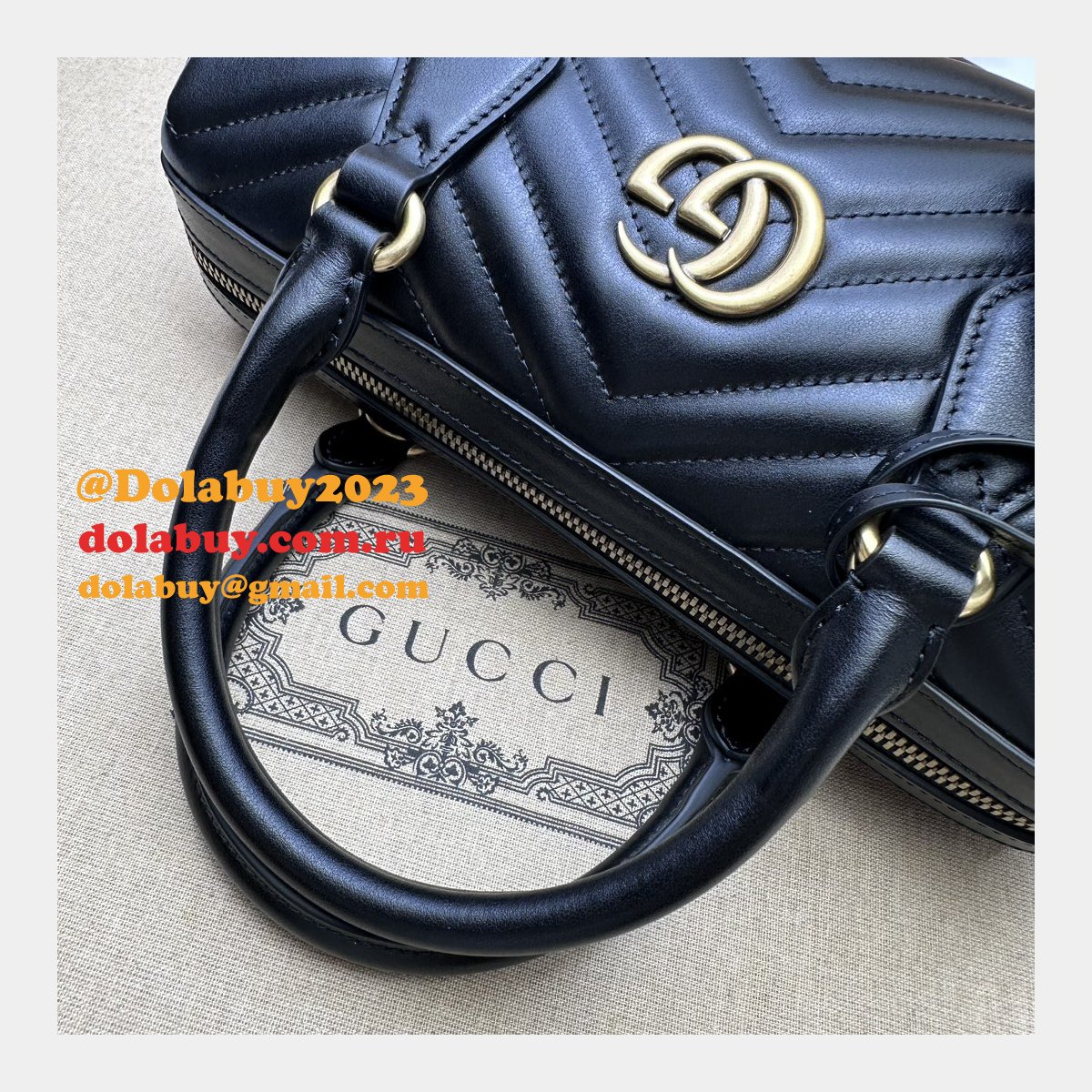 G*u*i top quality gg marmont top handles replica 746319 bag