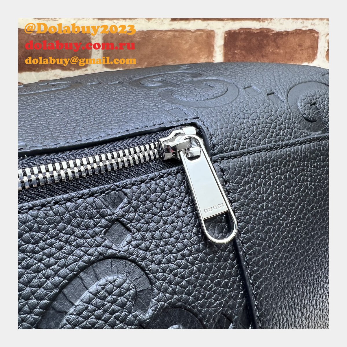 Gucci Black Inspired 766932 Jumbo GG Backpack Fake Top Quality