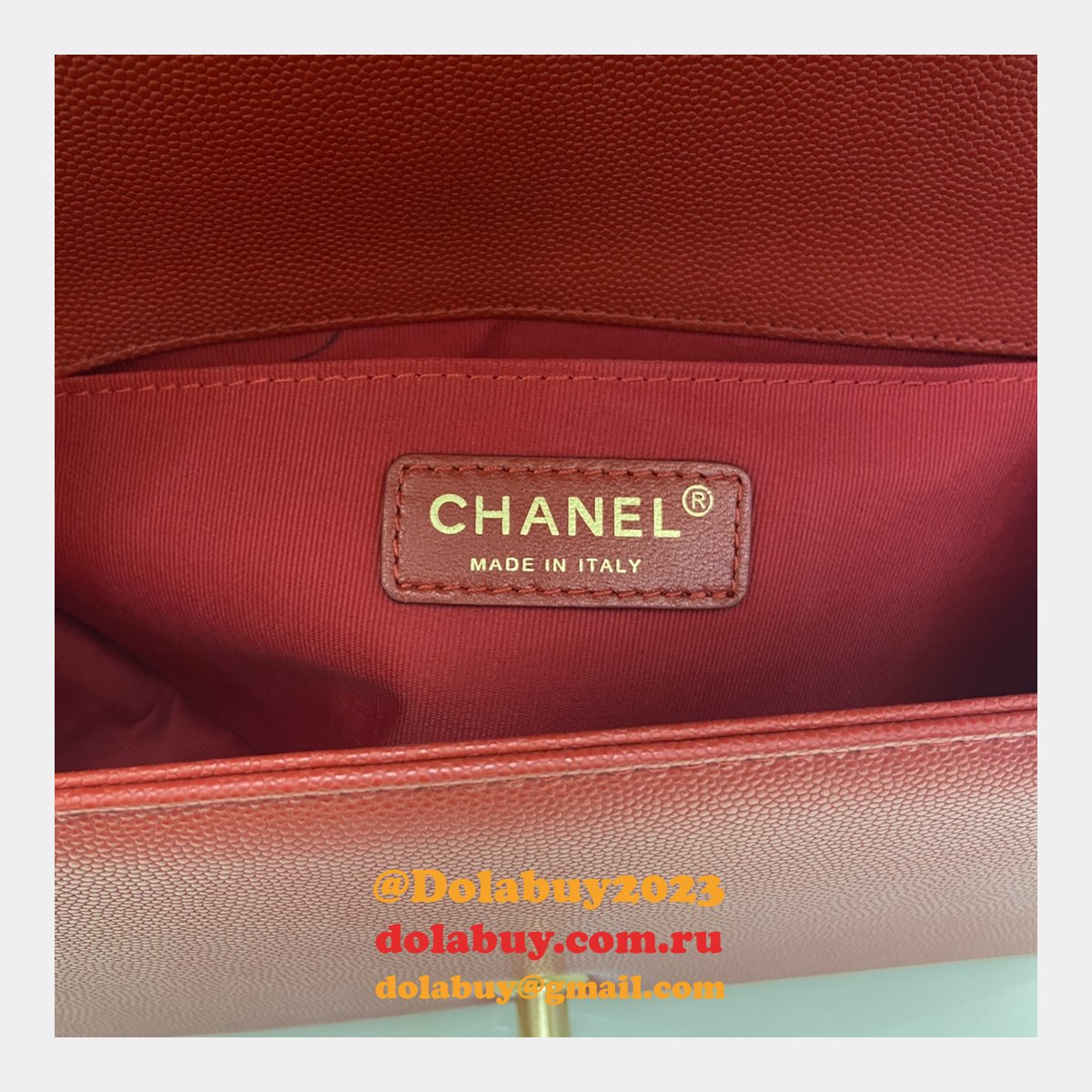 Replica CC Le Boy Flap Bag caviar leather 25CM