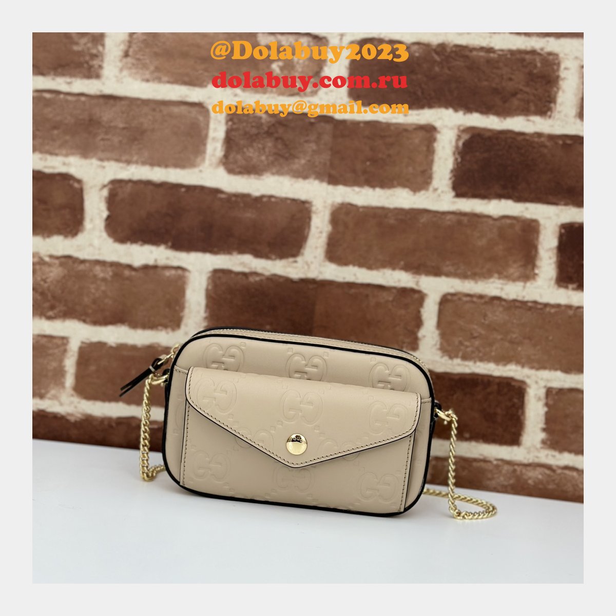 1:1 mirror G*u*i gg super mini shoulder duplicate 781554 bag