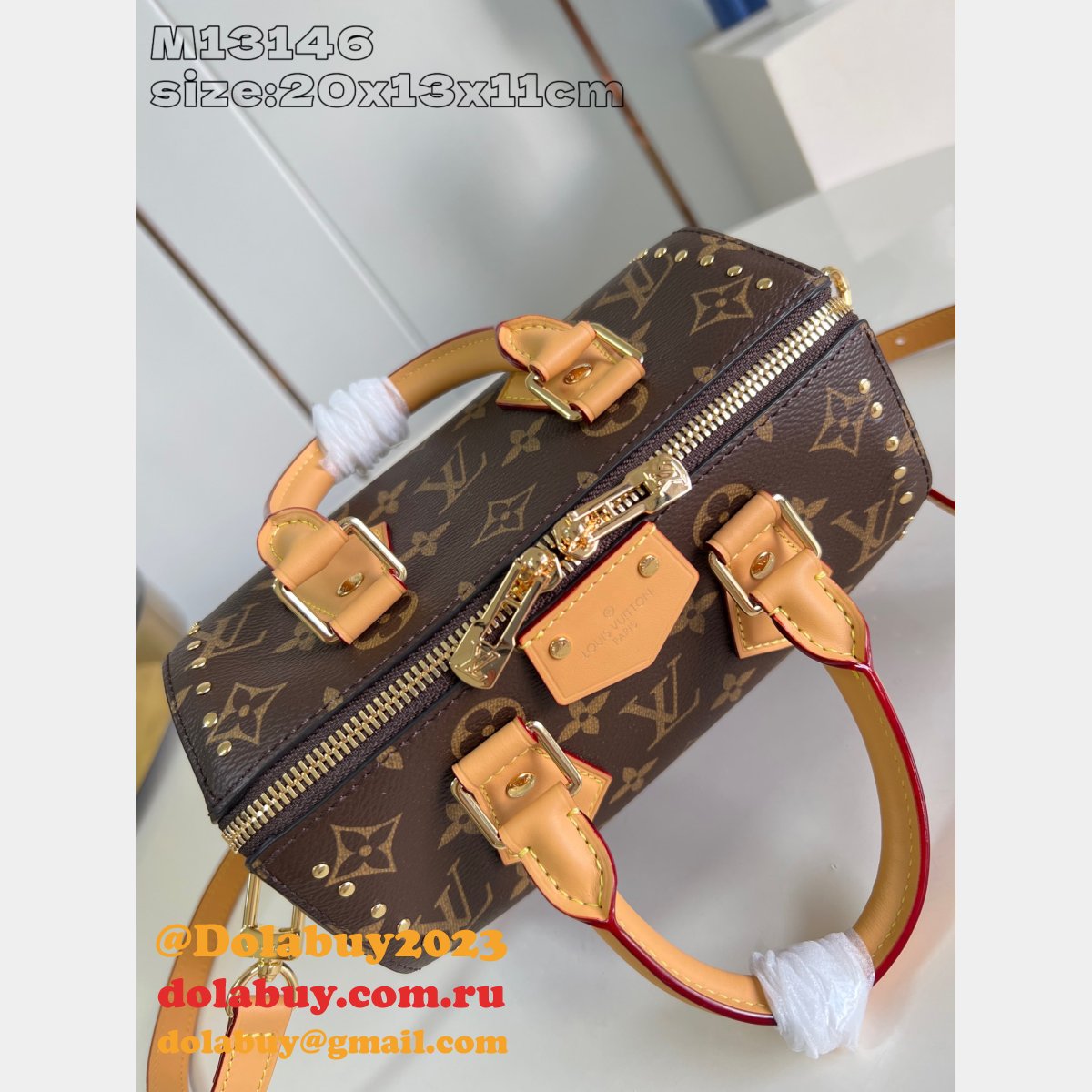 Louis Vuitton Designer Replica Speedy Trunk 20 Monogram M13146 Handbags