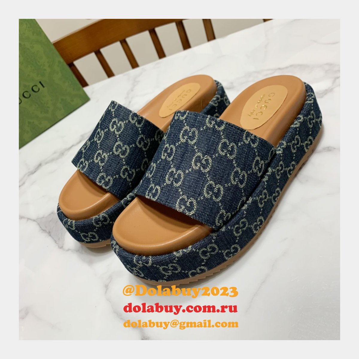 canvas slippers replica G*u*i best high quality shoes