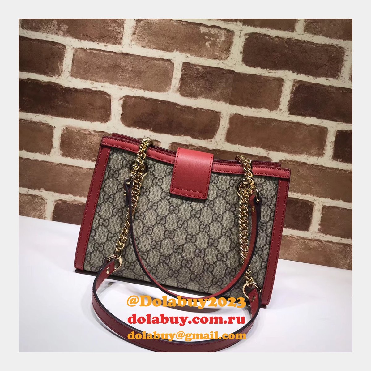UK Gucci Replica GG Supreme Padlock Small Shoulder 498156 Bag