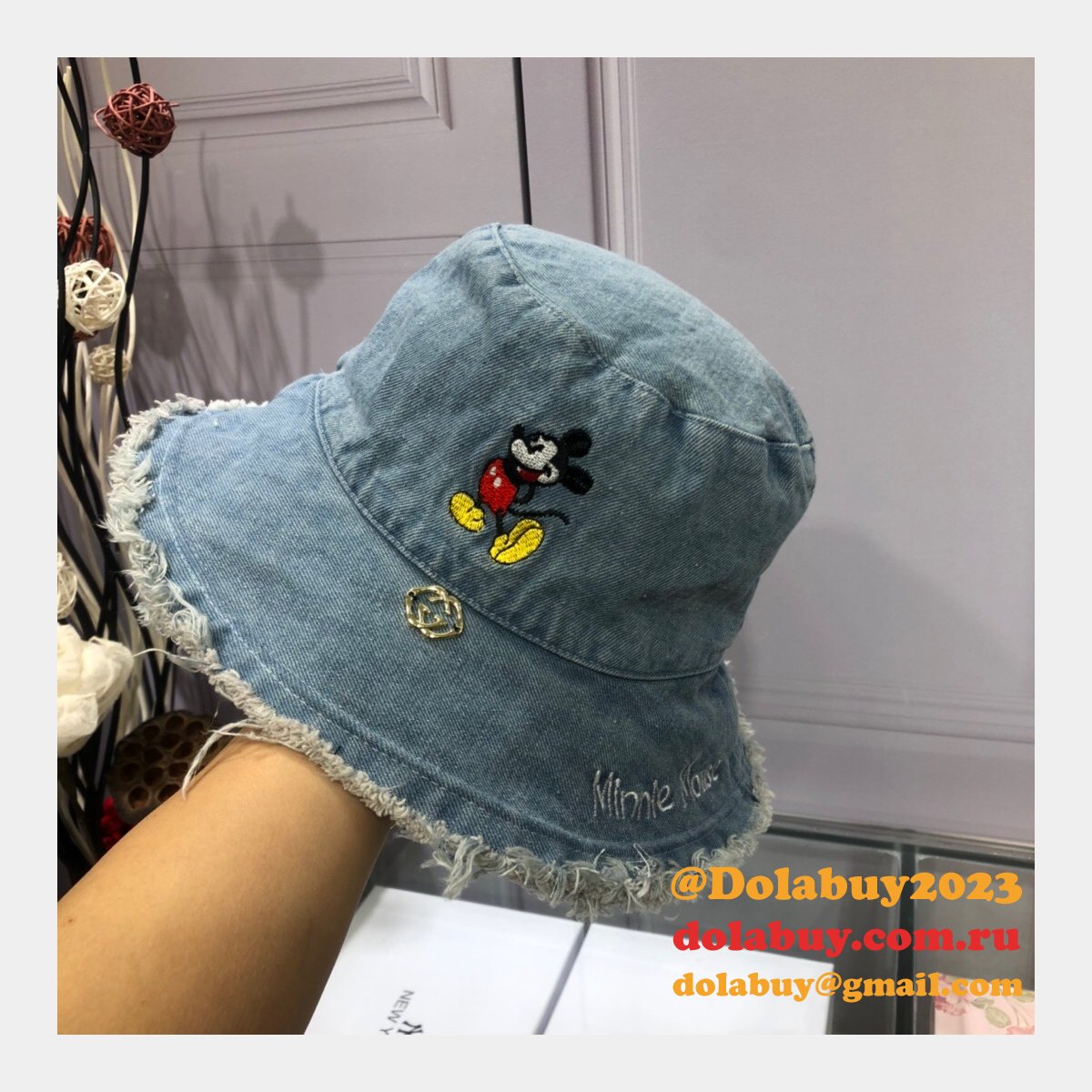 Designer Gucci Mickey fisherman High Quality hat