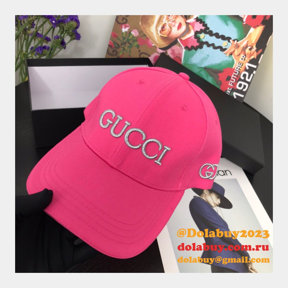 Best Gucci Court simple embroidery logo Baseball cap