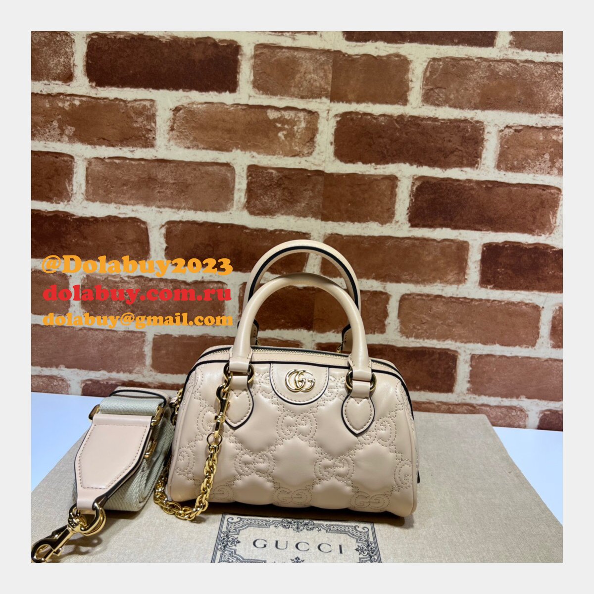 Gucci Best Perfect GG matelassé leather top handle 702251 Replica bag