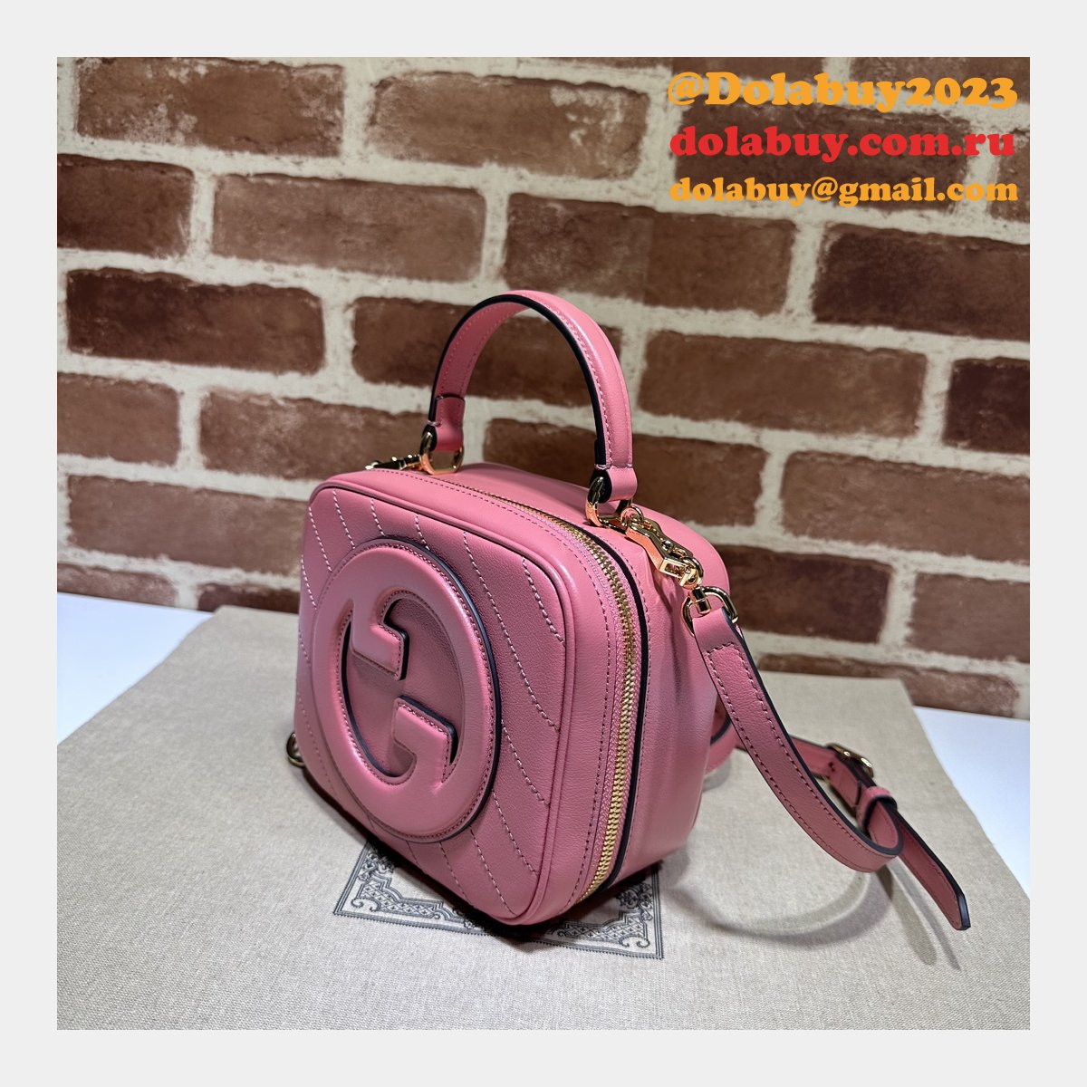 designer G*u*i replica crossbody 744434 blondie top bag