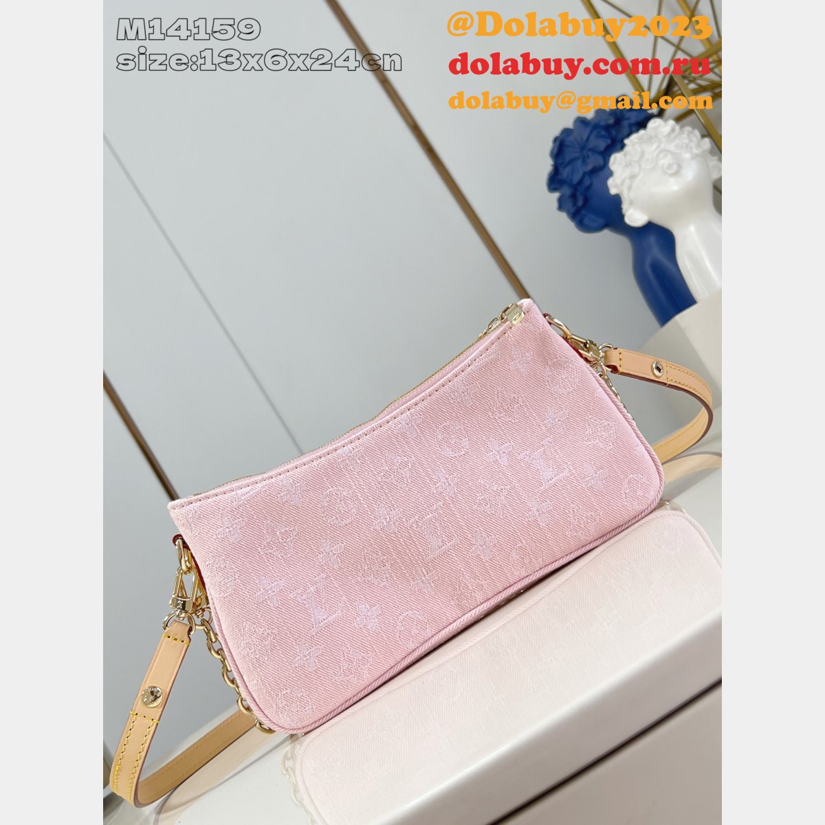 Pink New Liv Pochette Bag M14159 Fake Louis Vuitton AAA+