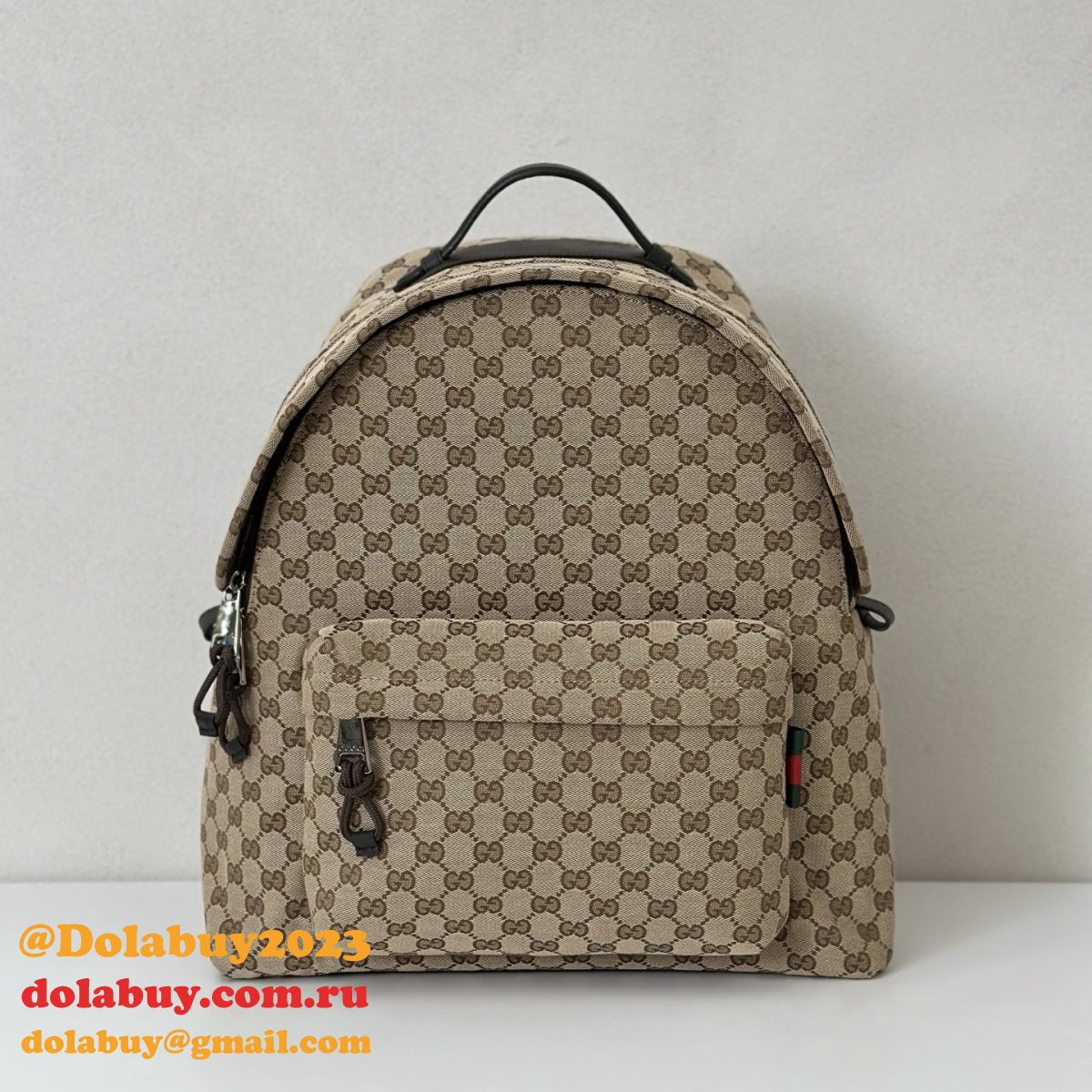 Gucci Medium GG Backpack With Web Men 824624 Replica Bag