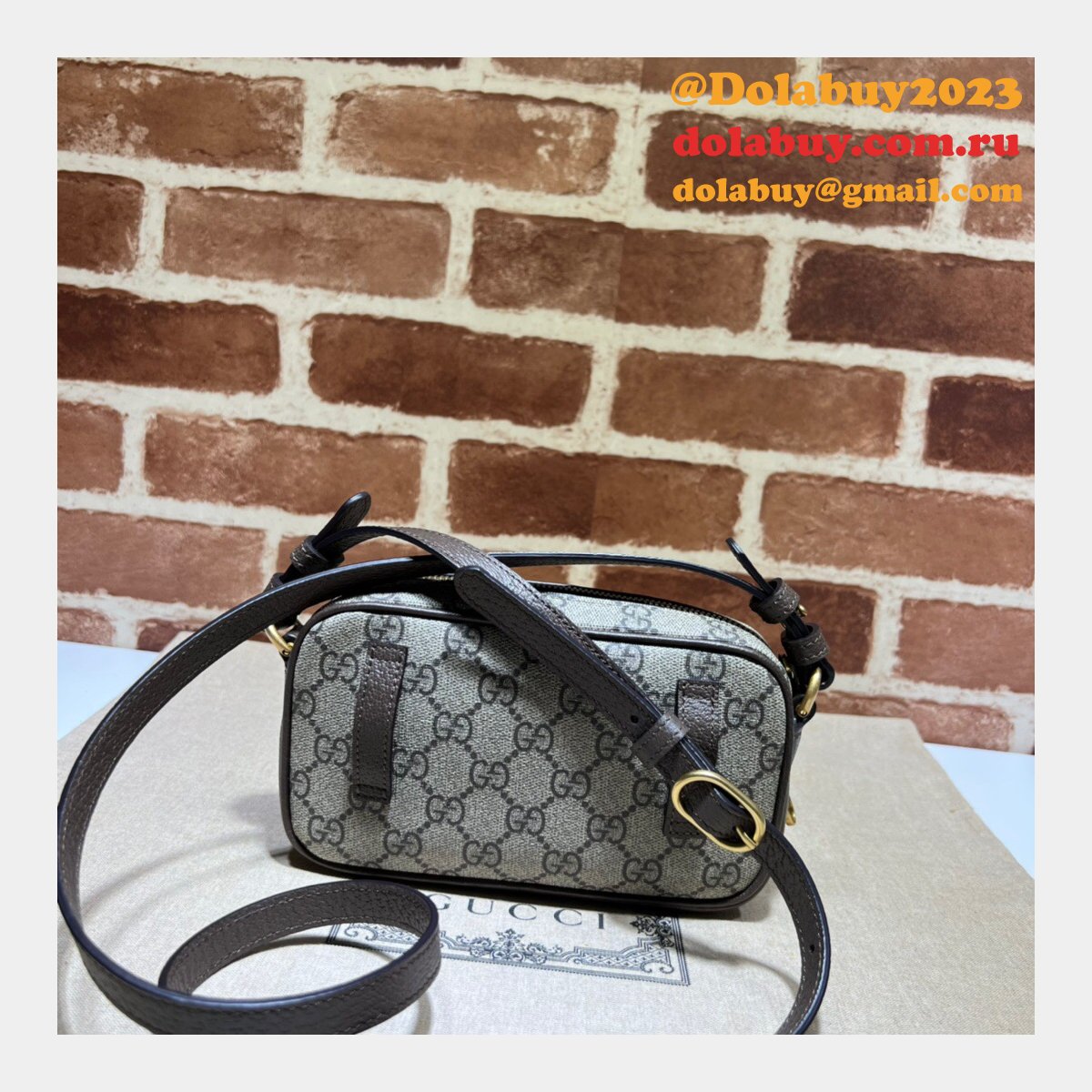 brown/blue G*u*i replica ophidia gg 722557 bag