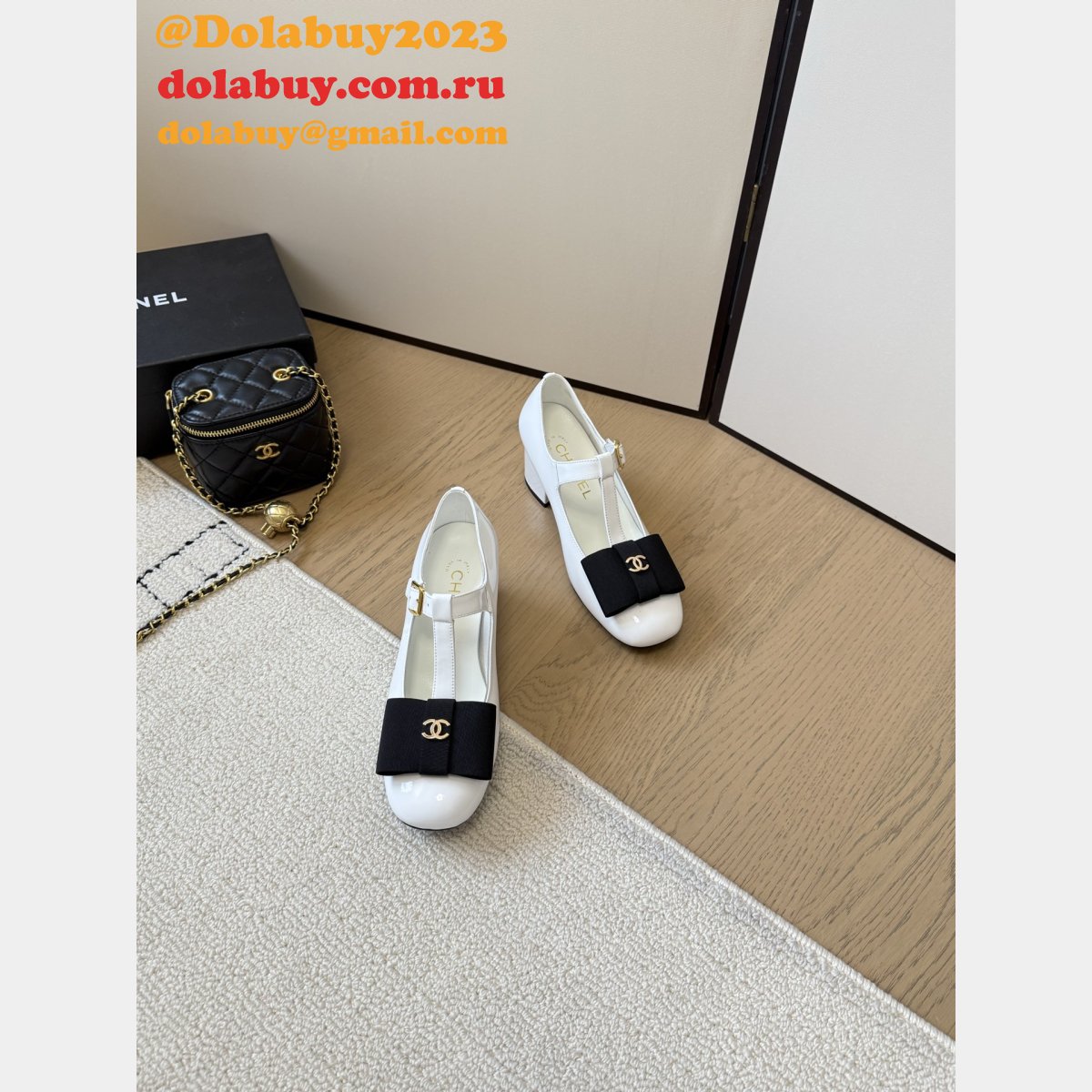 7 Star CC Mary Janes Patent Calfskin Shoes