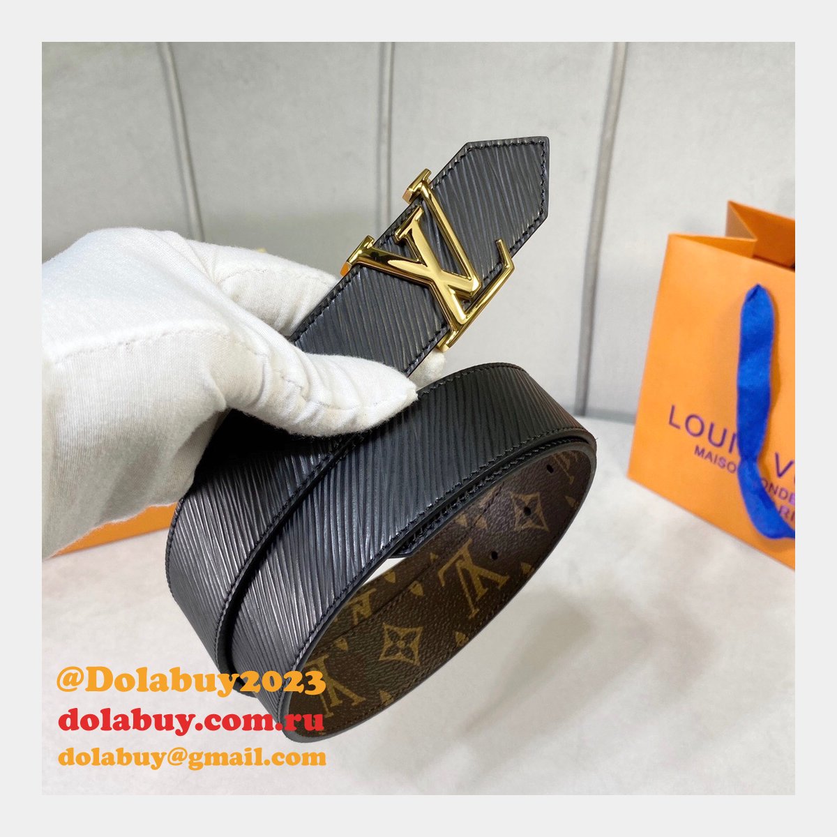 Louis Vuitton Signature Extra Long 35mm Belt Monogram Eclipse Canvas