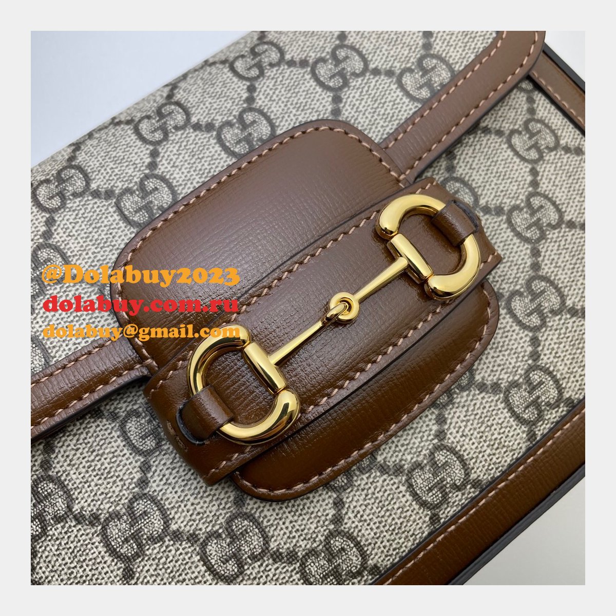 Gucci Beige Replicas Horsebit 1955 mini aaa bag