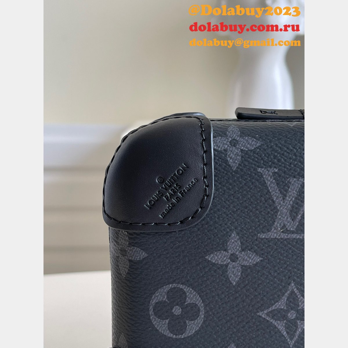 2022 Shop Louis Vuitton Replica Horizon Clutch Monogram Eclipse M45579 Bags