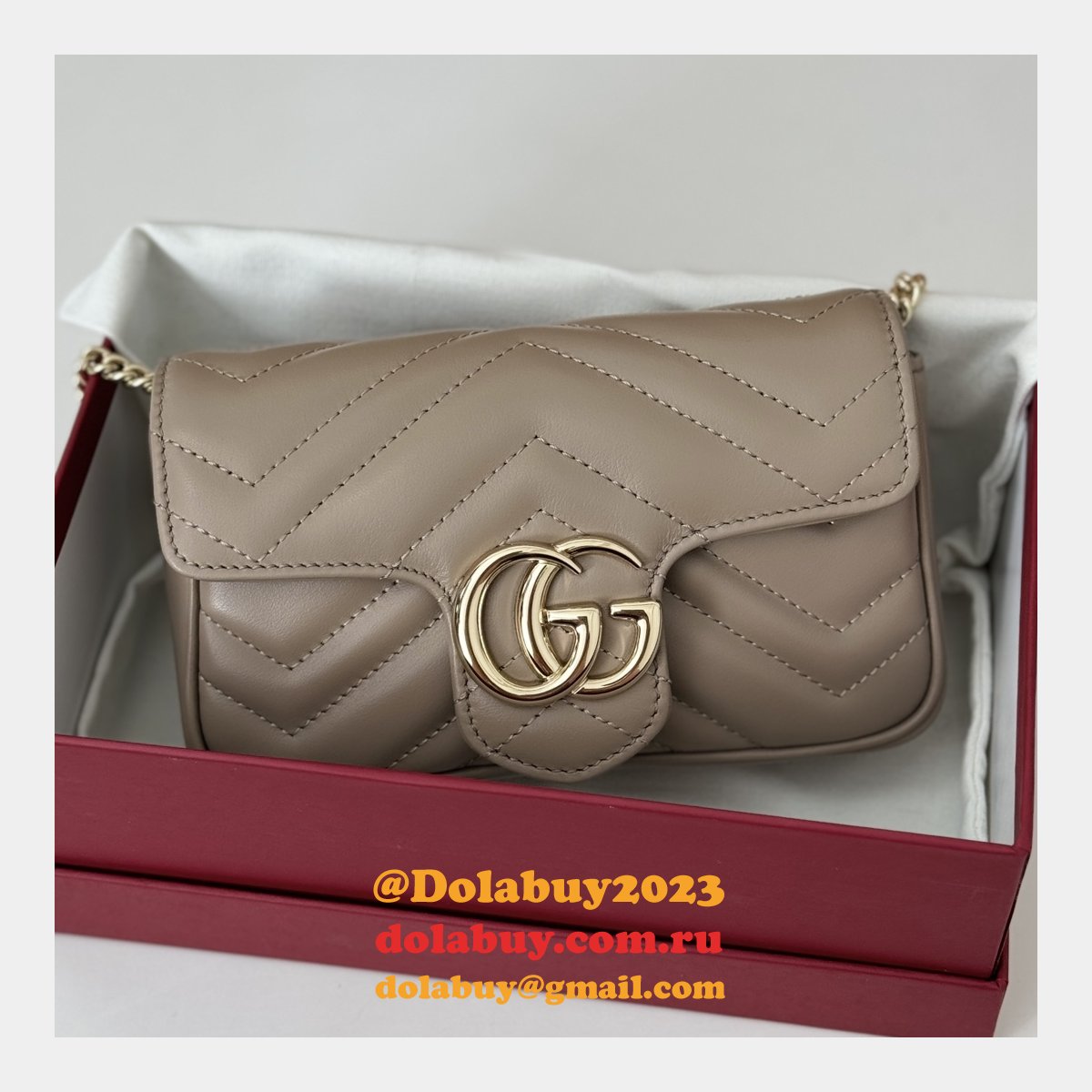 7 Star Gucci Replicas 476433 GG Marmont Super Crossbody Bag