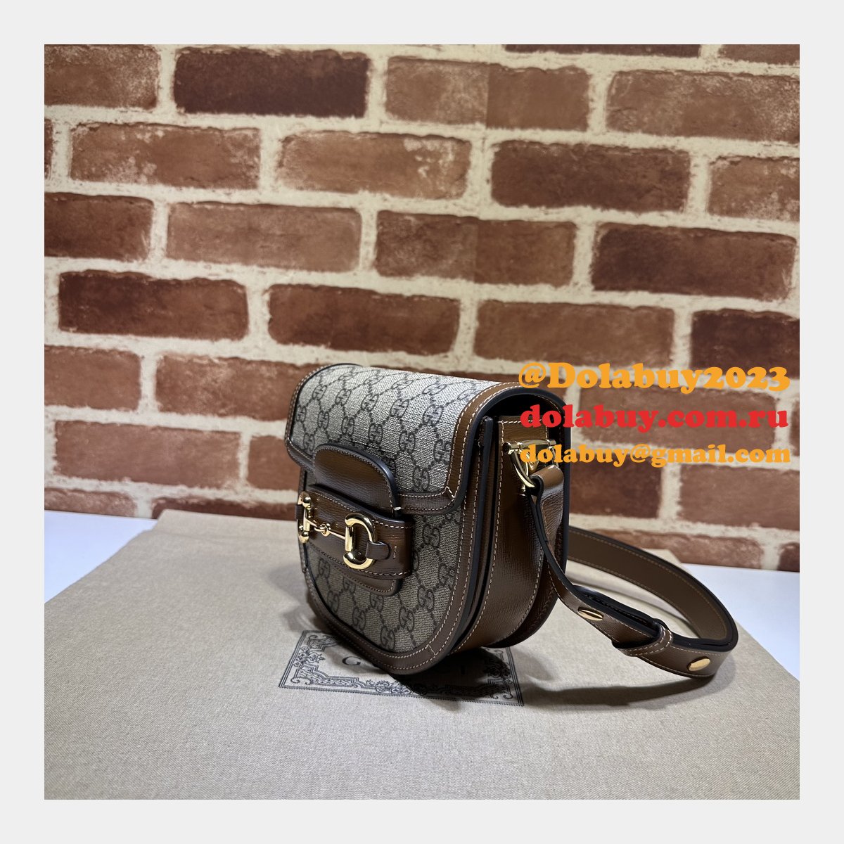 Buy AAAA Gucci 760191 Horsebit Rounded Fake Designer Bags