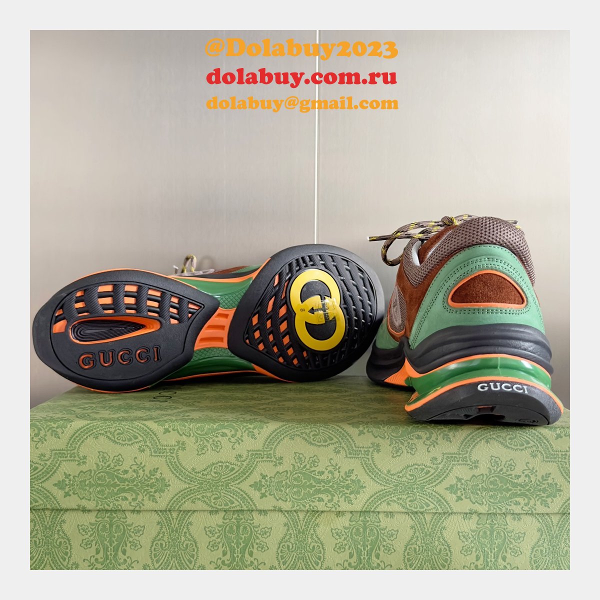 Luxury Designer gucci men RUN TRAINER shoes