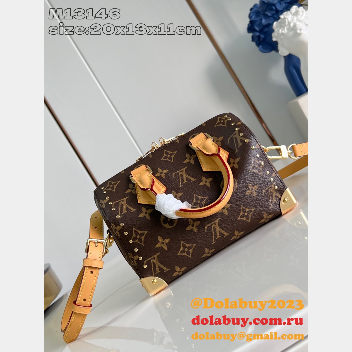 Louis Vuitton Designer Replica Speedy Trunk 20 Monogram M13146 Handbags