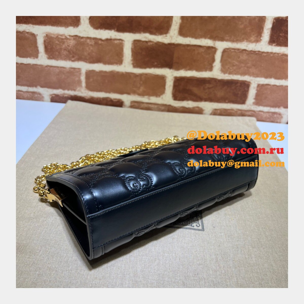 1:1 replica G*u*i 702200 gg matelassé leather shoulder bag designer bags