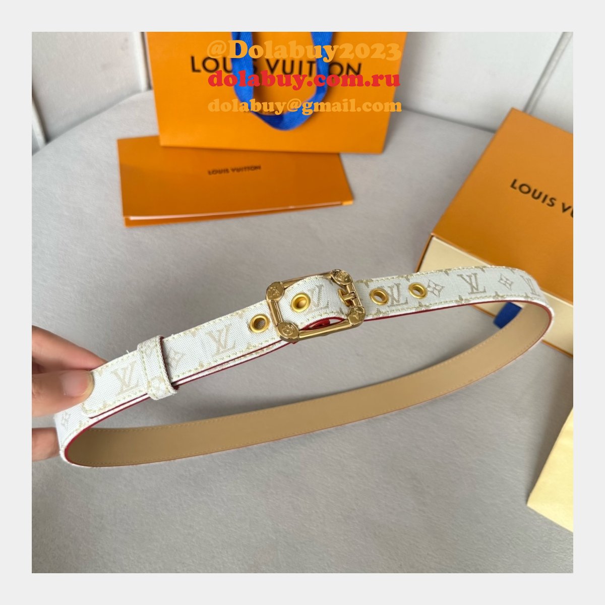 Cheap LOUIS VUITTON Monogram Women Belt 25MM