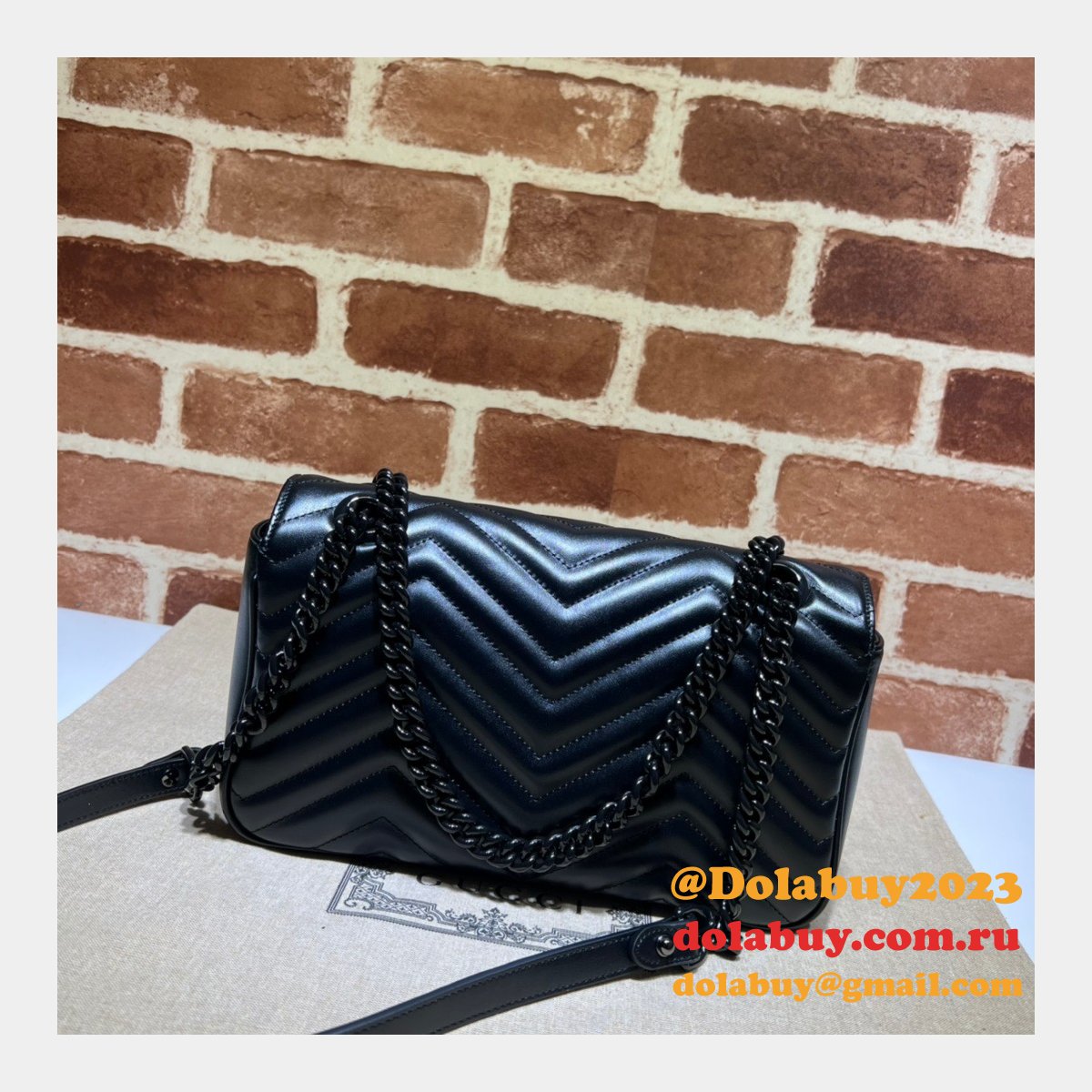 Perfect Gucci 443497 GG Marmont Small Shoulder Replicas Bags