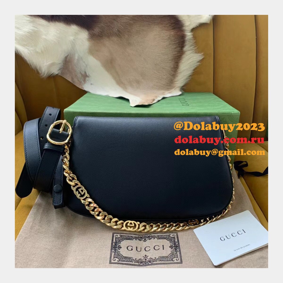 leather G*u*i fake high quality blondie shoulder 699268 bag