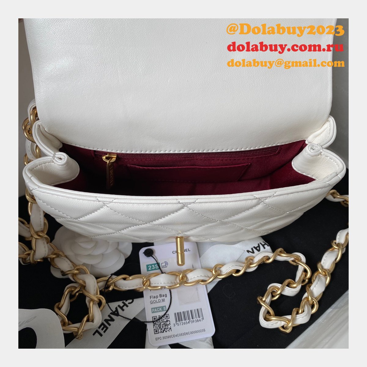 Perfect Copy Top Quality AS4012 Flap Black Replica Bag