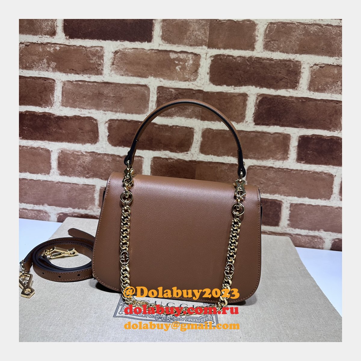 high quality G*u*i blondie top-handle 735101 designer bag