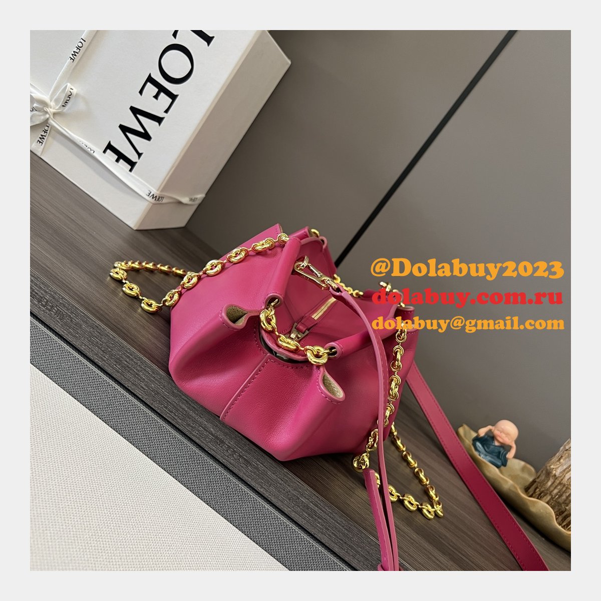 Luxury loewe Paseo small Nappa leather women bag
