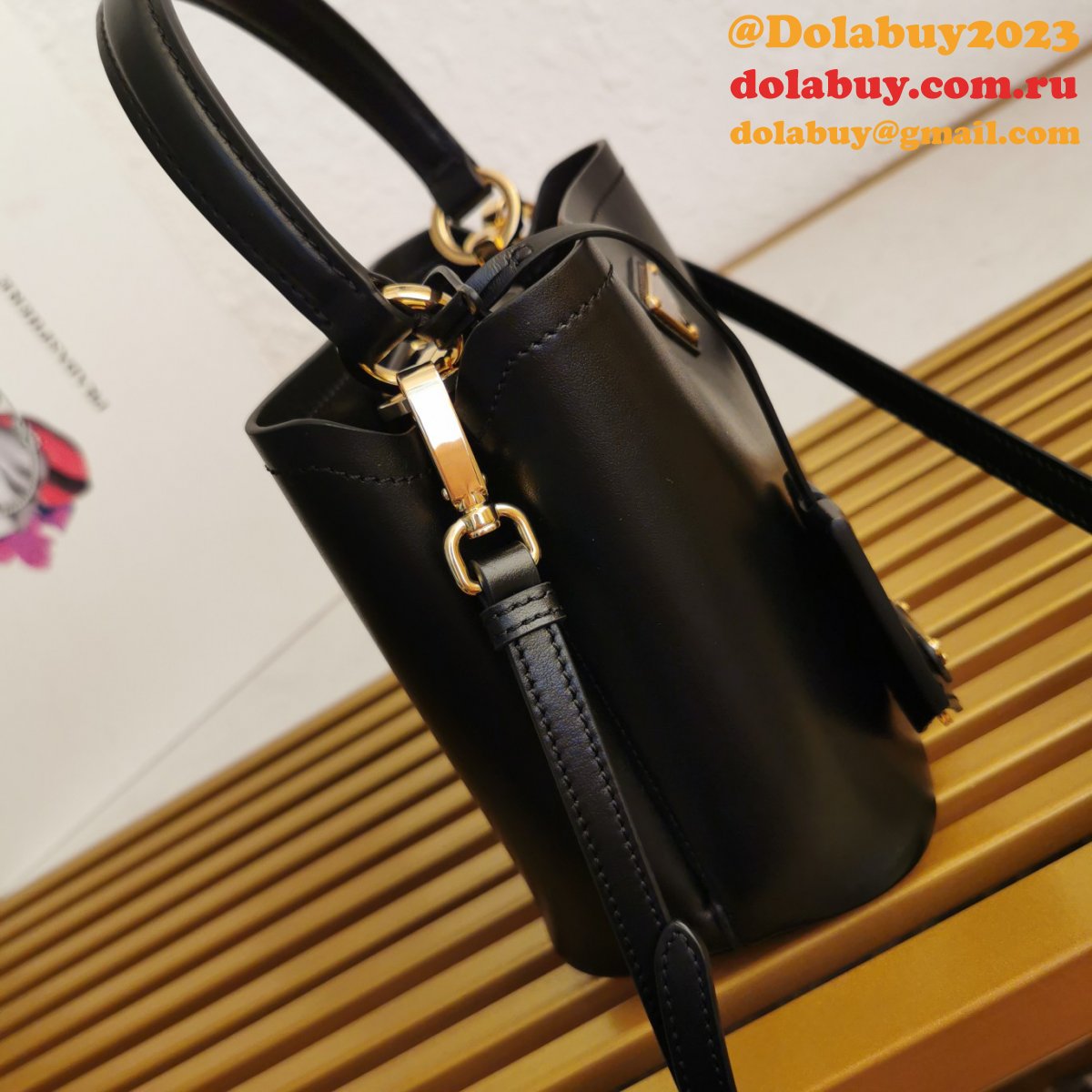 Platinum Prada 1BA373 Panier Saffiano Leather Perfect Replica Bag