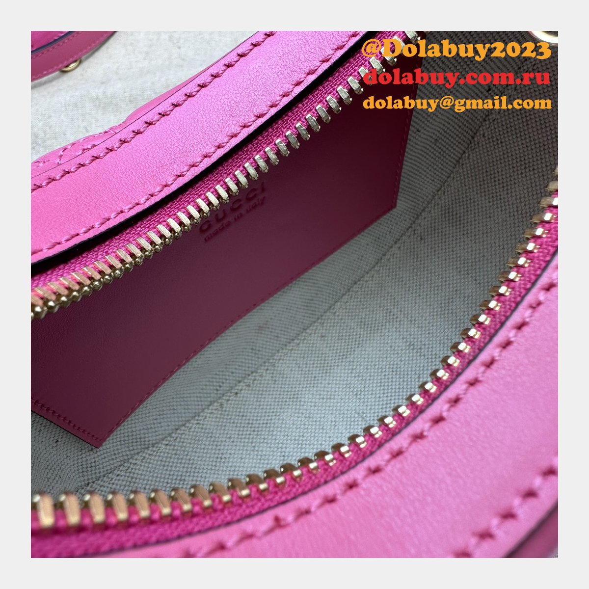 G*u*i 1:1 mirror 739736 gg matelassé designer black/pink bag