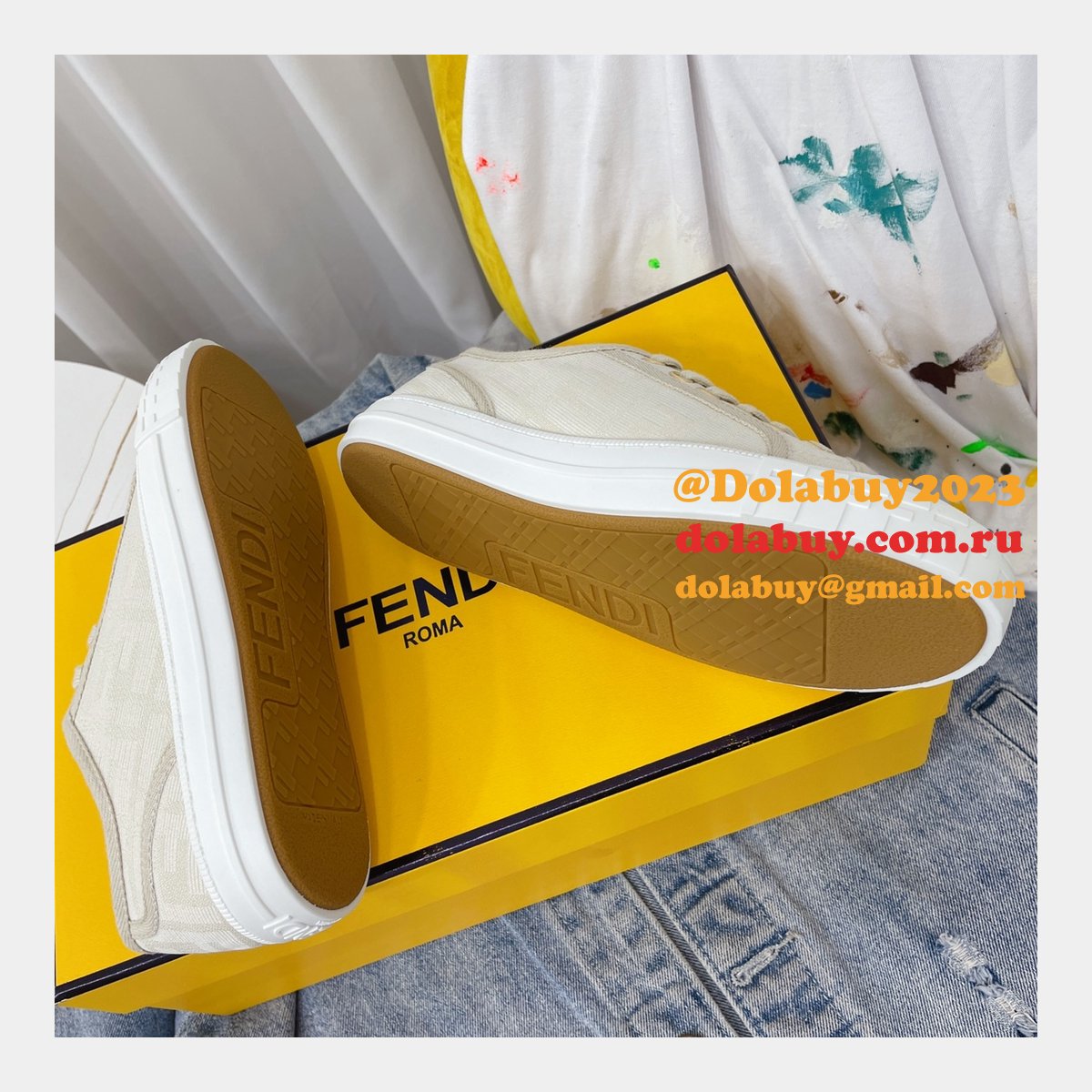 1:1 Fake Domino Fendi Shoes Website to Get Replica Sneakers