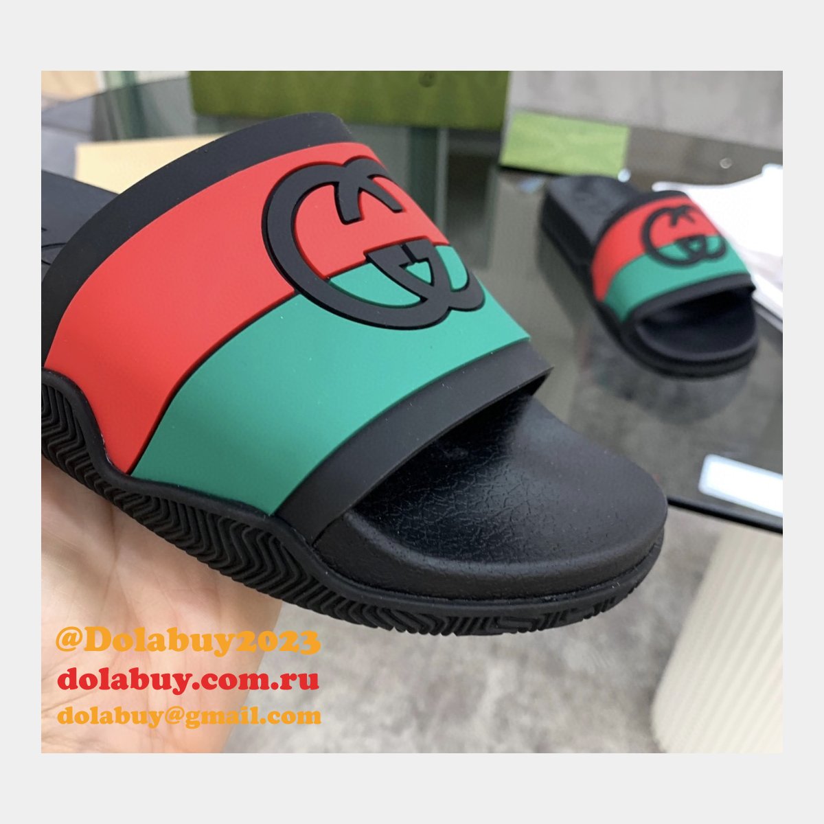 perfect G*u*i quality replica sandals gu7 shoes