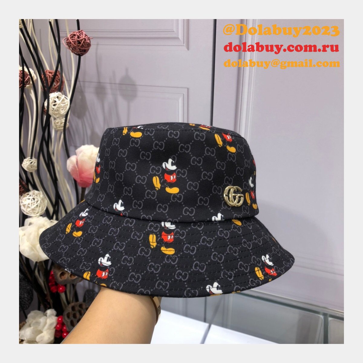 7 Star Gucci Mickey fisherman hat