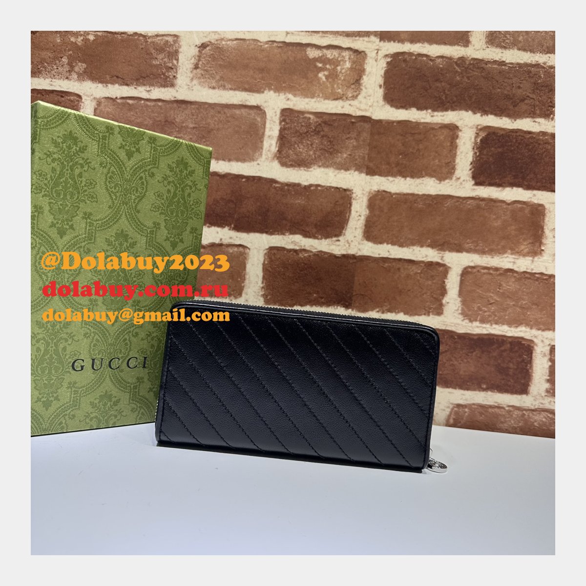 Designer Gucci 760312 Blondie Zip-Around Wallet Replica
