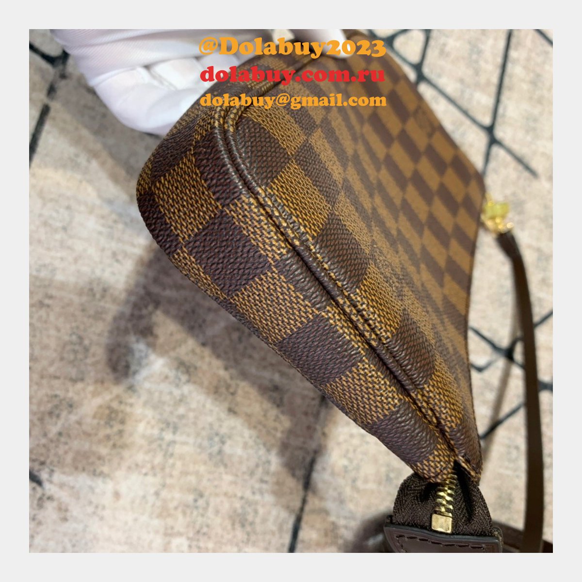Luxury Auth Louis Vuitton Damier Pochette Accessoires M41206