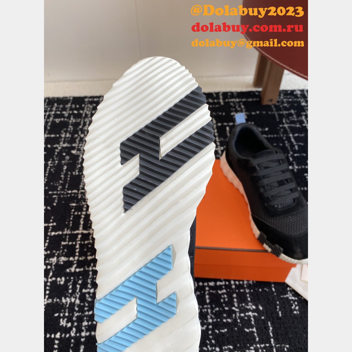 Top Designer Hermes Bouncing Sneaker