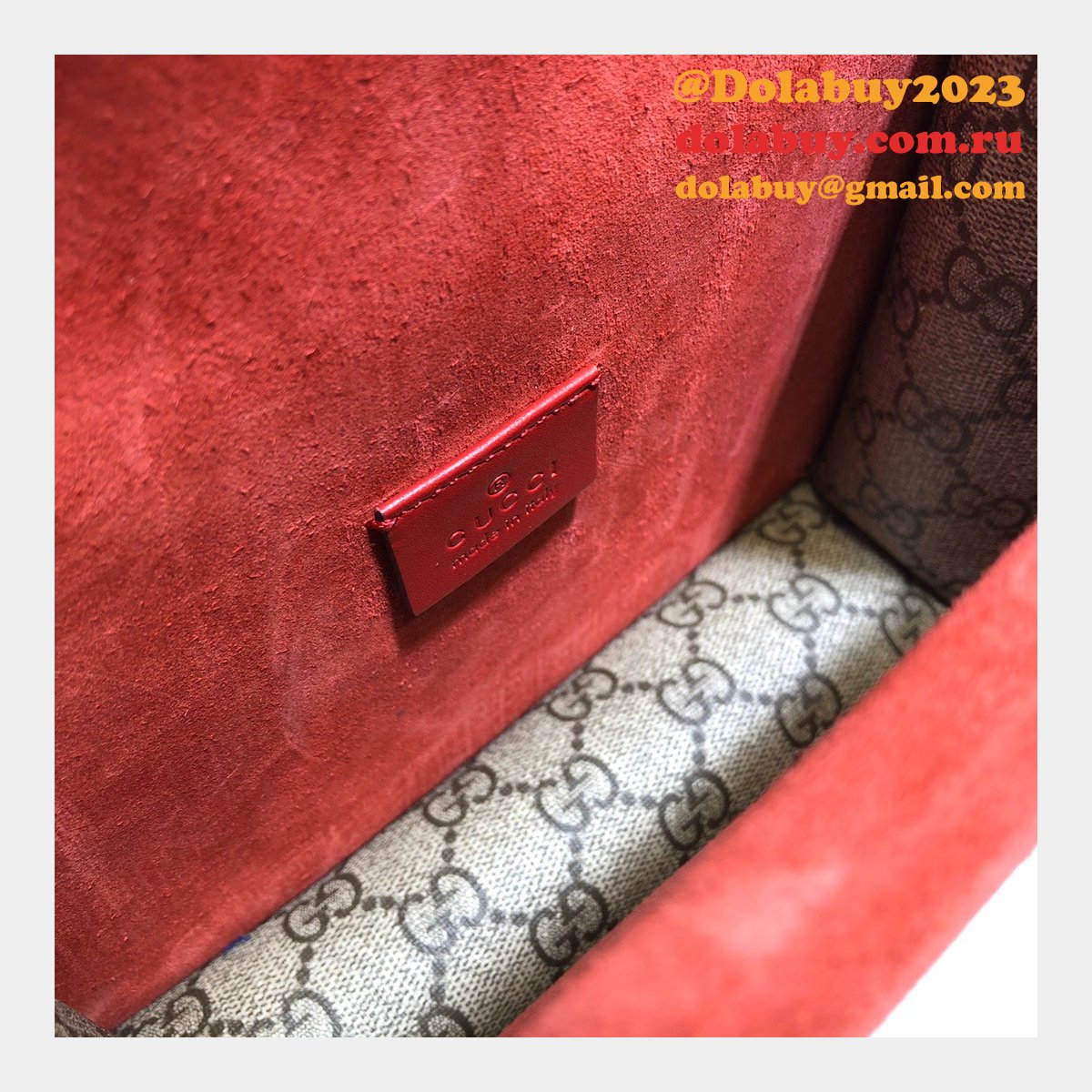 G*u*i replica dionysus gg supreme mini 421970 red fake bag