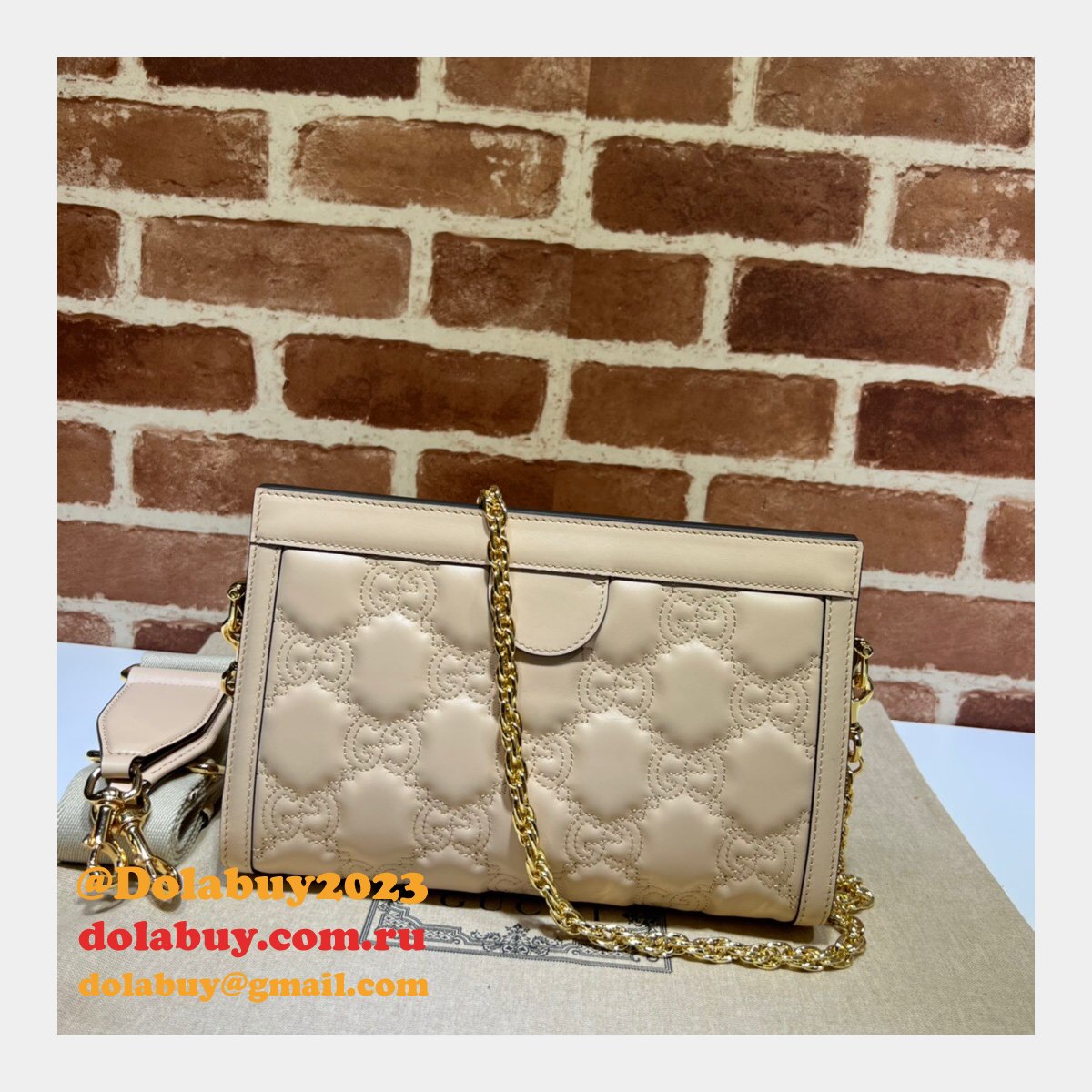 1:1 replica G*u*i 702200 gg matelassé leather shoulder bag designer bags