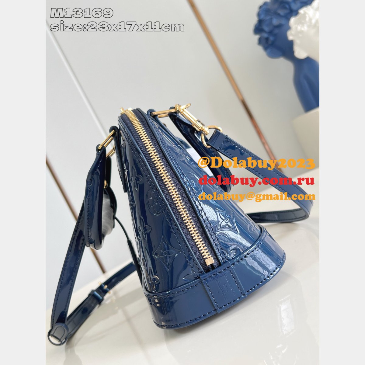 Louis Vuitton Alma BB M13169 Blue Top Quality Replica Handbag